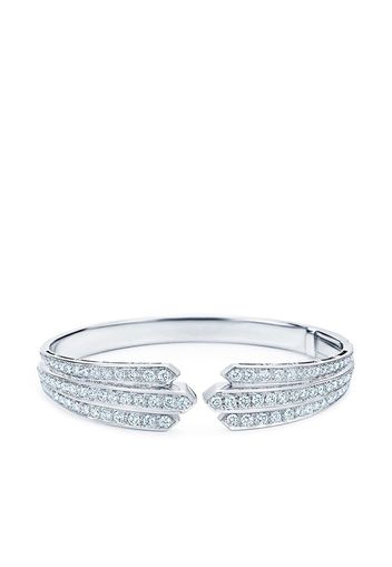 KWIAT 18kt white gold diamond Cascade open bangle - Silver