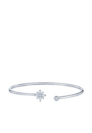 KWIAT 18kt white gold diamond star open bangle - Silver