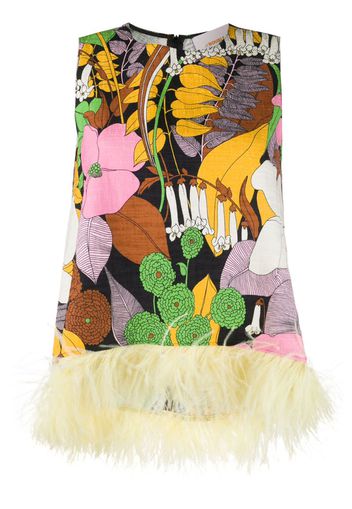 La Scala feather-embellished vest