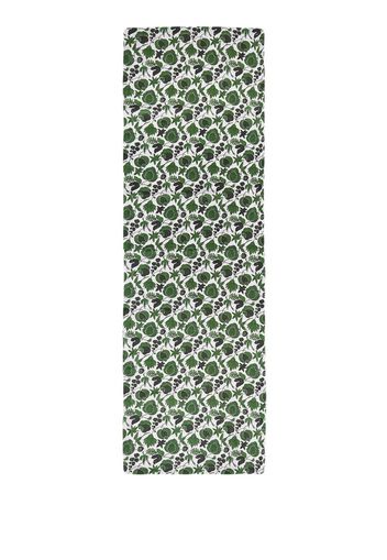 Wildbird-print linen runner