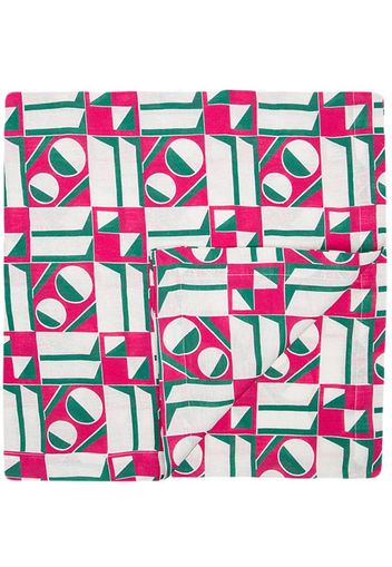 geometric-print tablecloth