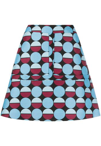 geometric print mini skirt