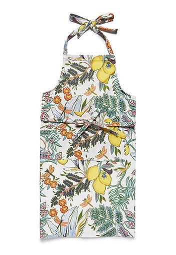 Botanical print apron