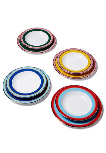 set of 8 soup and dinner plates