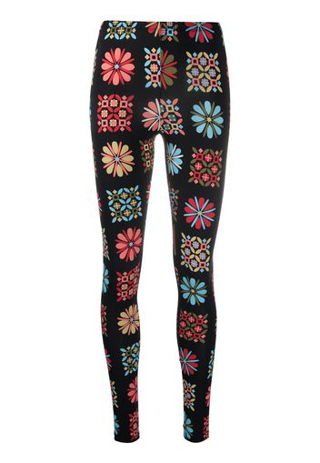 floral stretch leggings