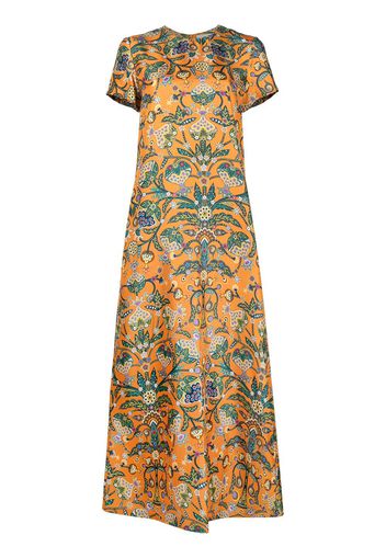 La Doublej floral print swing dress - Orange