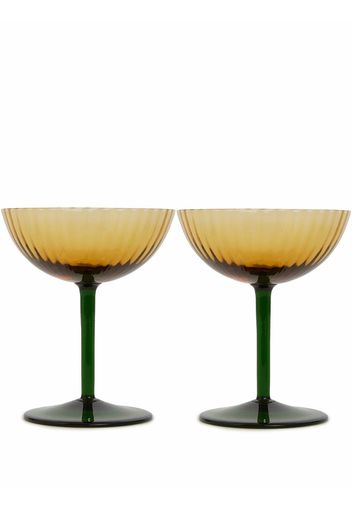 La DoubleJ Champagne Coupe glasses (set of two) - Yellow