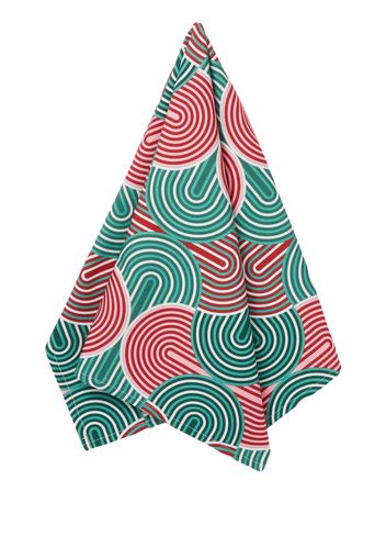 La DoubleJ all-over graphic print dishtowel - Green