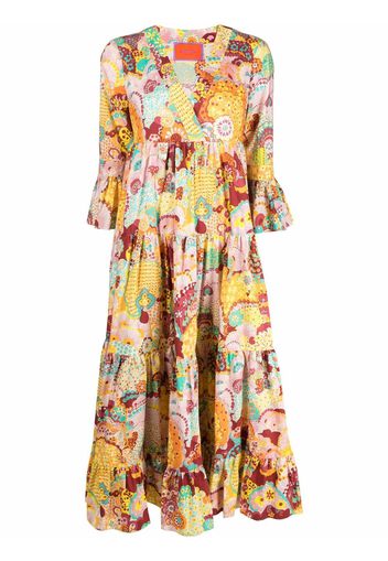 La DoubleJ Jennifer Jane floral-print tiered dress - Yellow