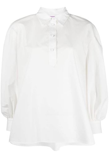 La DoubleJ poet-sleeve poplin blouse - White