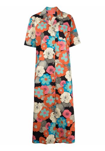 La DoubleJ Bowling floral shirtdress - Orange