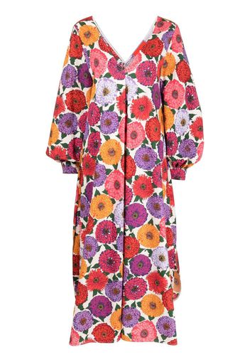 La DoubleJ Bali floral-print midi dress - Pink