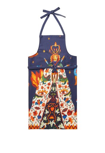 La DoubleJ Mother Mary cotton apron - White