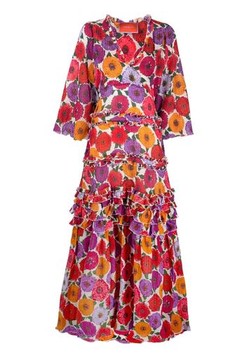 La DoubleJ Jeanne floral-print dress - Purple