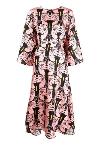 La DoubleJ Sorella printed silk dress - Pink