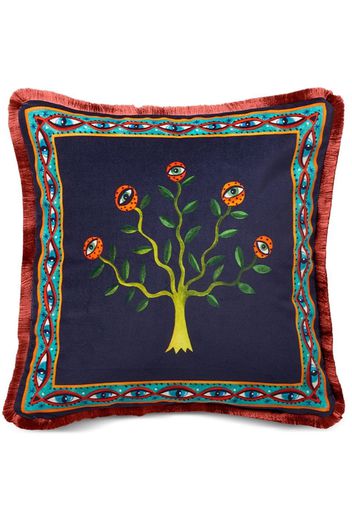 La DoubleJ Eye Vines velvet cushion - Blue