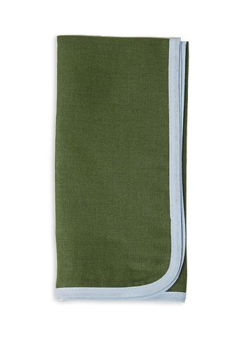 La DoubleJ contrast trimming napkin two-piece set - Green