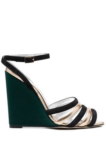 La DoubleJ Tones 135mm wedge sandals - Green