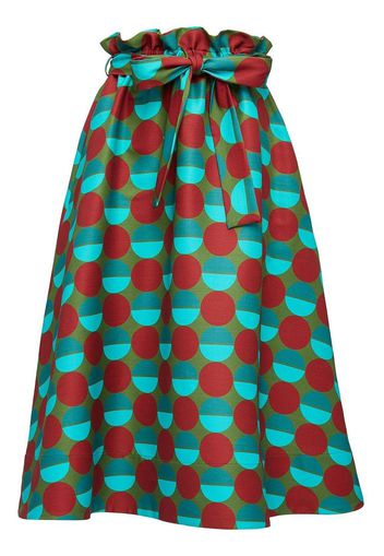 La DoubleJ Sardegna graphic-print A-line skirt - Green