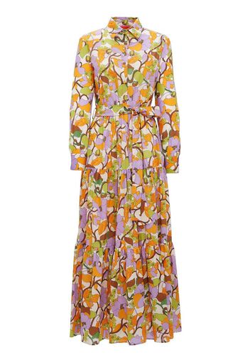 La DoubleJ Bellini floral-print cotton maxi dress - White