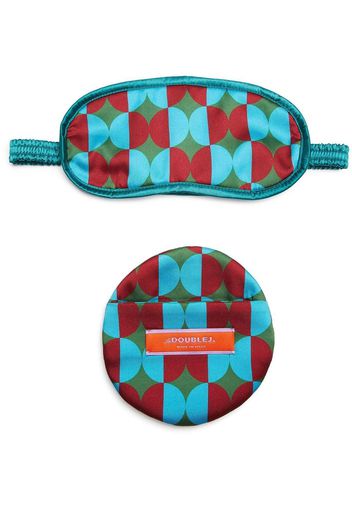 La DoubleJ Mezzaluna eye-mask and case - Green