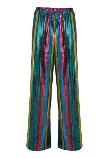 La DoubleJ Holiday sequin-embellished palazzo trousers - Multicolour