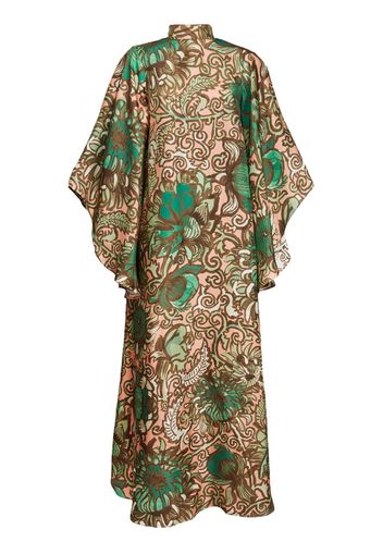 La DoubleJ Magnifico floral-print silk maxi dress - Neutrals