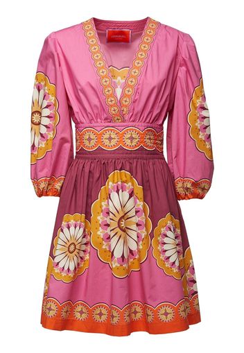 La DoubleJ Margherita V-neck flared dress - Pink