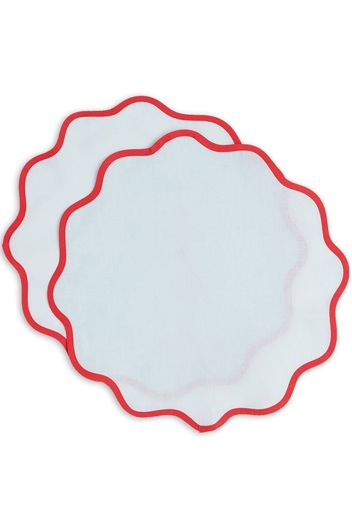 La DoubleJ Cloud set of two tablemats - Blue