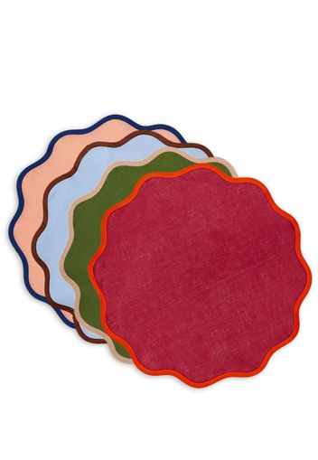 La DoubleJ Cloud cotton placemats (set of 4) - Red