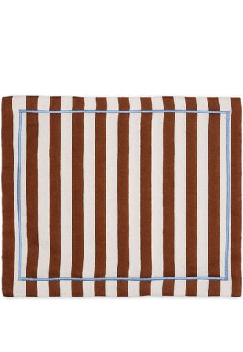 La DoubleJ stripe-pattern table mat set - Brown