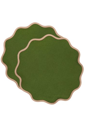 La DoubleJ Cloud linen table mat set - Green