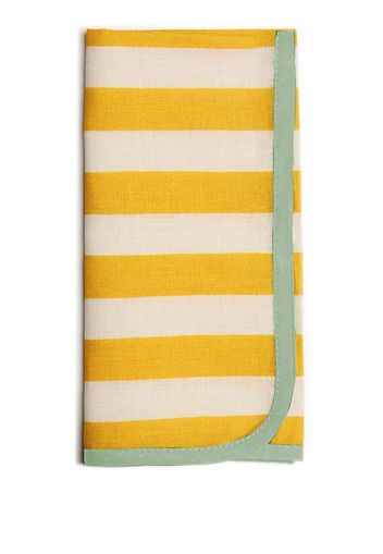 La DoubleJ stripe-pattern napkin set - Yellow