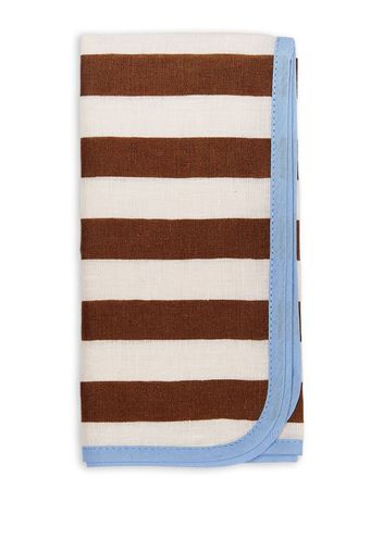 La DoubleJ striped napkin set - Brown