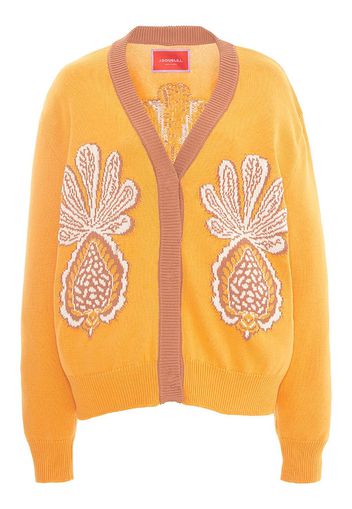 La DoubleJ Pineapple-print cardigan - Orange