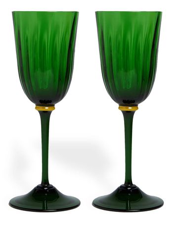 La DoubleJ Rainbow Murano wine glasses (set of 2) - Green