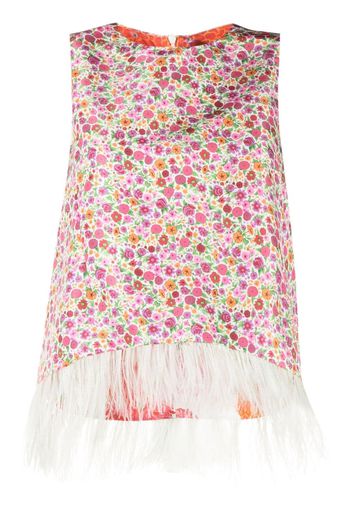 La DoubleJ floral-print sleeveless blouse - Pink