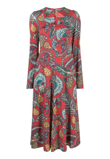 La DoubleJ Farfalla floral-print dress - Red