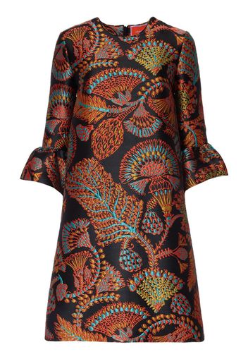 La DoubleJ 24/7 floral-jacquard minidress - Brown