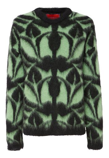 La DoubleJ intarsia-knit long-sleeve jumper - Green