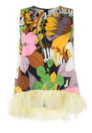 La Scala feather-embellished vest