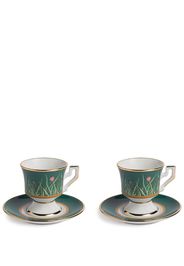 espresso cup-and-saucer porcelain set