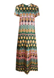 Swing geometric print dress