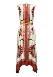 La DoubleJ graphic-print asymmetric dress - White