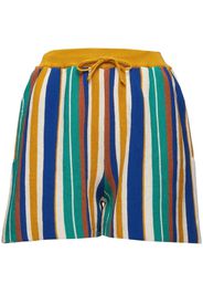 La DoubleJ multicolour-stripe knitted shorts - Green