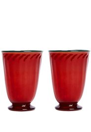 La DoubleJ Rainbow Murano glasses (set of 2) - Red