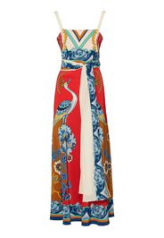 La DoubleJ Slip-Around graphic-print dress - Red