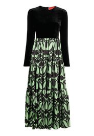 La DoubleJ Papyrus-print maxi dress - Black