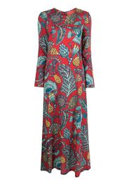 La DoubleJ Swing floral-print maxi dress - Red