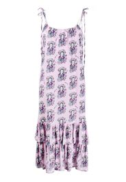 Demeter print tiered dress